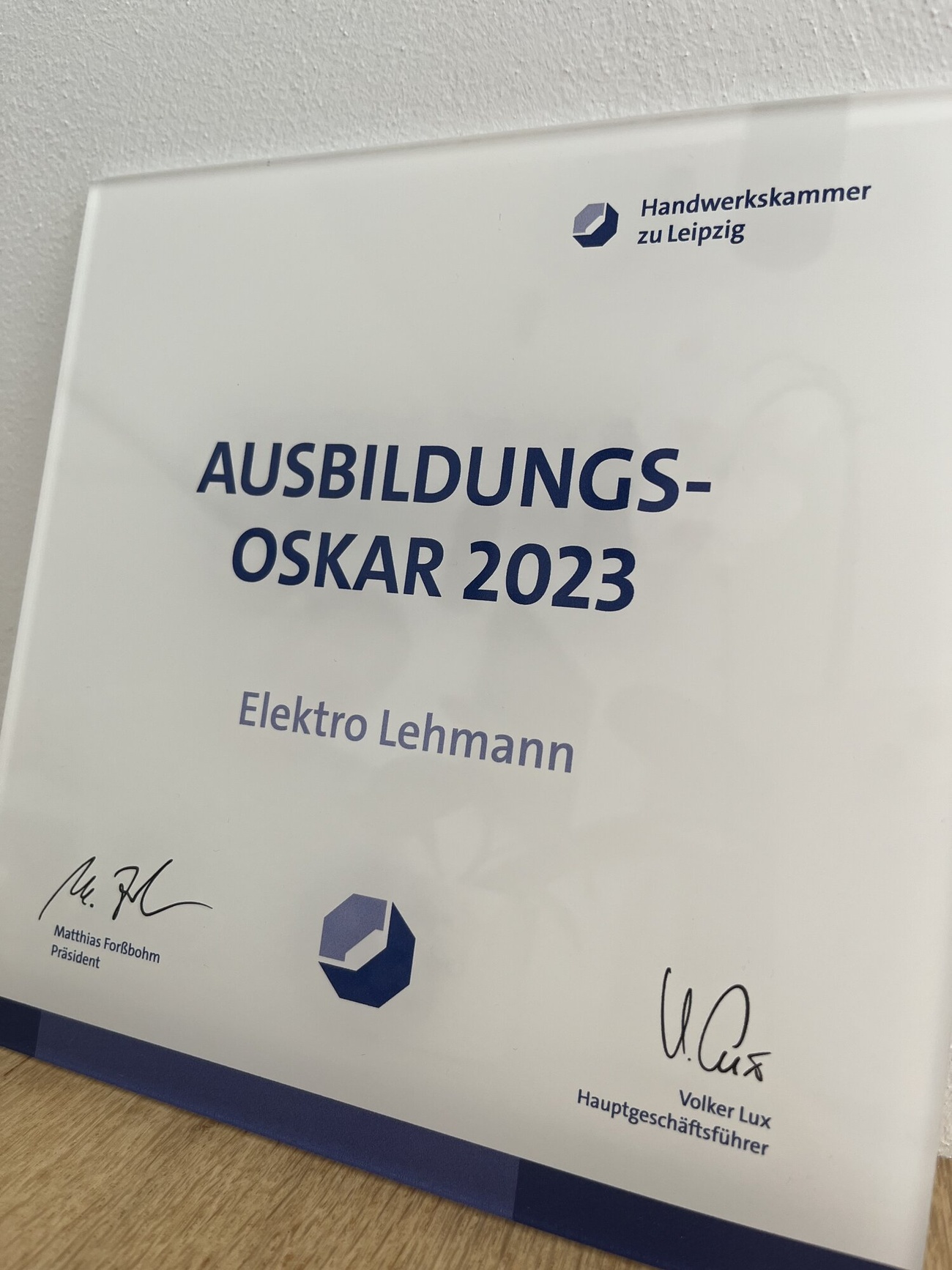 Ausbildungs-Oskar 2023 bei Elektro Lehmann in Bad Lausick